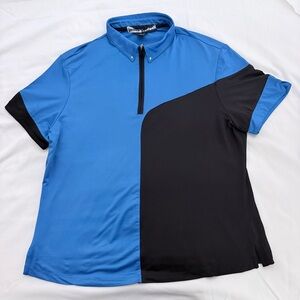 Jamie Sadock Black and Blue Short Sleeve Top
